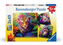 RAVENSBURGER CASSE-TÊTE 3 X 49 PIÈCES - LES BÉBÉS DE LA JUNGLE #05735